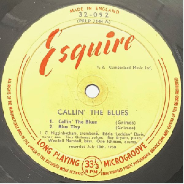 画像2: TINY GRIMES -  CALLIN' THE BLUES (2)