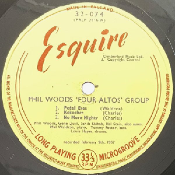 画像2: PHIL WOODS - SAHIB SHIHAB - GENE QUILL - HAL STEIN -  FOUR ALTOS (2)