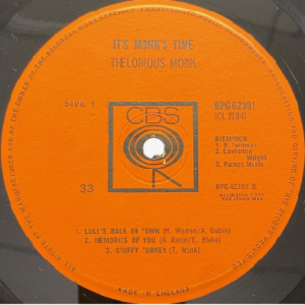 画像2: THELONIOUS MONK -  IT'S MONK'S TIME (2)