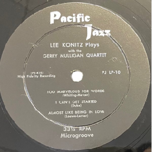 画像2: LEE KONITZ AND GERRY MULLIGAN QUARTET -  S / T 【10INCH】 (2)