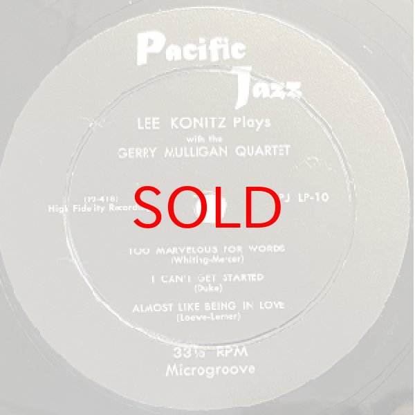画像2: LEE KONITZ AND GERRY MULLIGAN QUARTET -  S / T 【10INCH】 (2)