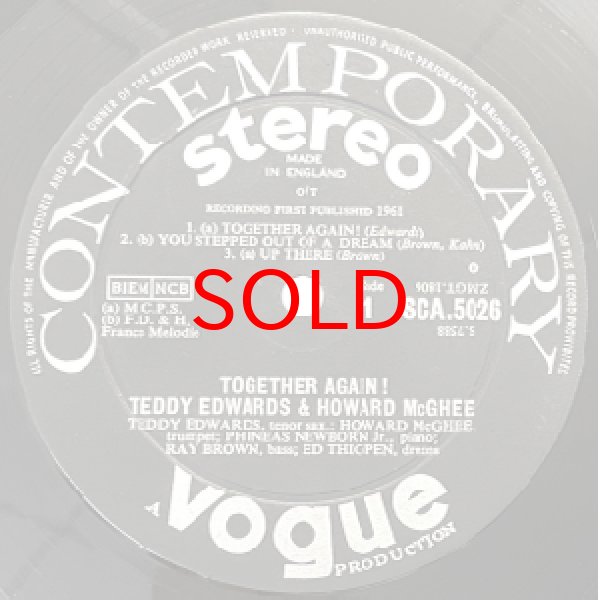 画像2: TEDDY EDWARDS & HOWARD McGHEE - TOGETHER AGAIN ! (2)