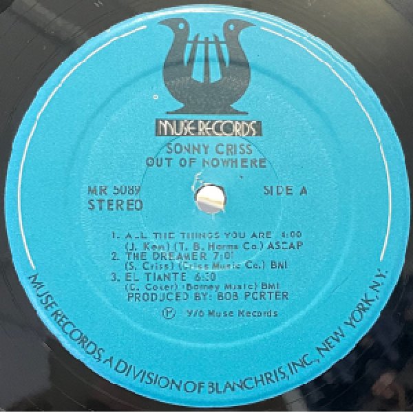 画像2: SONNY CRISS -  OUT OF NOWHERE (2)