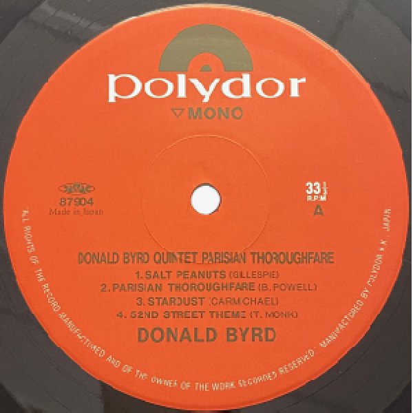 画像2: DONALD BYRD -  PARISIAN THOROUGHFARE (2)