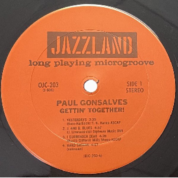 画像2: PAUL GONSALVES -  GETTIN' TOGETHER (2)