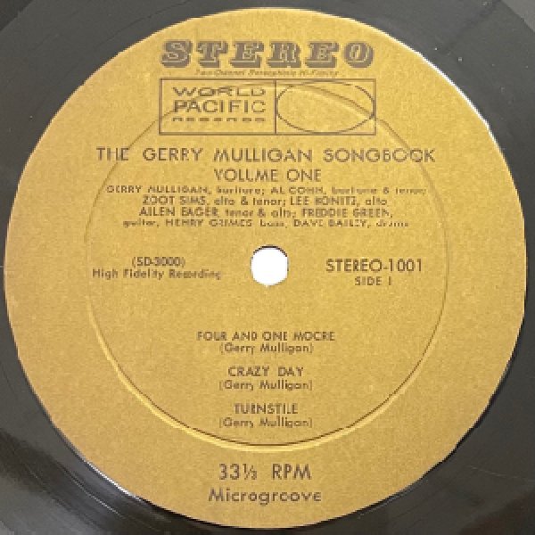 画像2: GERRY MULLIGAN / ZOOT SIMS -  THE GERRY MULLIGAN SONGBOOK VOLUME 1 (2)