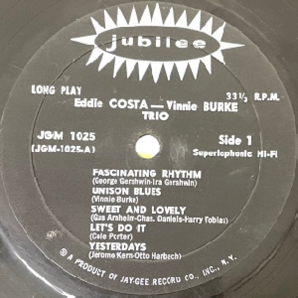 画像2: EDDIE COSTA - VINNIE BURKE TRIO -  S / T (2)