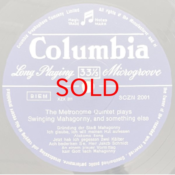 画像2: THE METRONOME QUINTET -  PLAYS SWINGING MAHAGONNY (2)