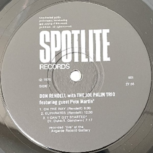 画像2: DON RENDELL WITH JOE PALIN TRIO -  LIVE AT THE AVGARDE GALLERY MANCHESTER (2)