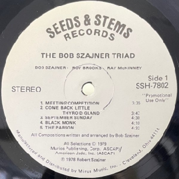 画像2: BOB SZAJNER TRIAD -  JAZZ OPUS 20 / 40 (2)