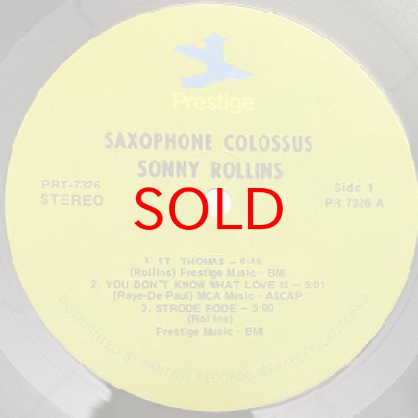 画像2: SONNY ROLLINS QUARTET -  SAXOPHONE COLOSSUS (2)