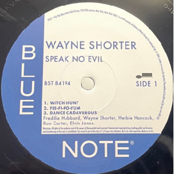 画像2: WAYNE SHORTER -  SPEAK NO EVIL (2)