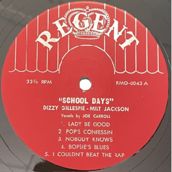 画像2: DIZZY GILLESPIE - MILT JACKSON -JOE CARROLL -  SCHOOL DAYS (2)
