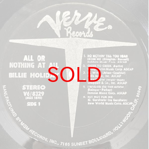 画像2: BILLIE HOLIDAY -  ALL OR NOTHING AT ALL (2)