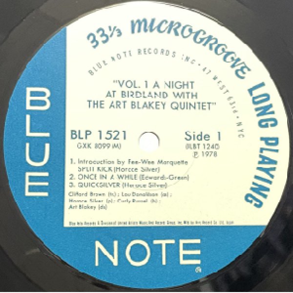 画像2: ART BLAKEY QUNITET -  A NIGHT AT BIRDLAND VOL.1 (2)