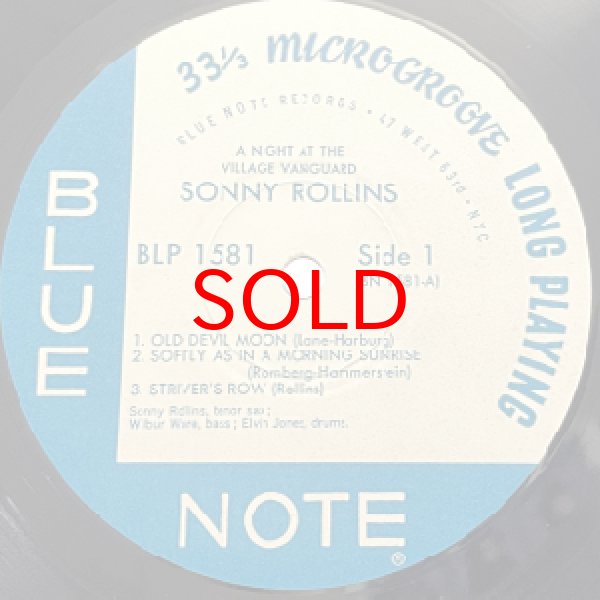 画像2: SONNY ROLLINS -  A NIGHT AT THE VILLAGE VANGUARD (2)
