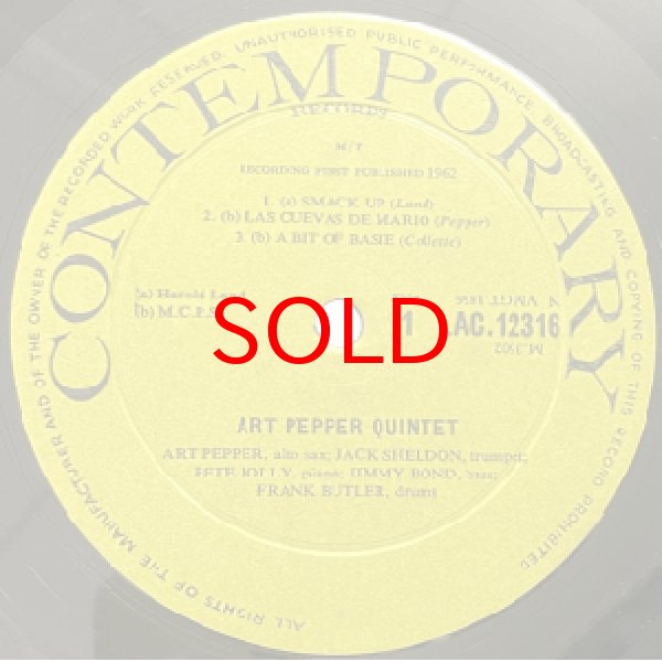 画像2: ART PEPPER QUINTET -  SMACK UP (2)