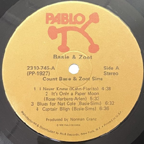 画像2: COUNT BASIE & ZOOT SIMS -  BASIE & ZOOT (2)