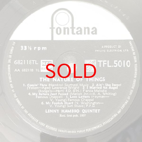 画像2: LENNY HAMBRO QUINTET -  THE NATURE OF THINGS (2)