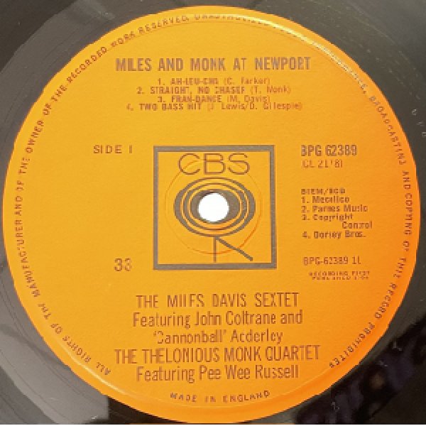 画像2: MILES DAVIS / THELONIOUS MONK -  MILES & MONK (2)