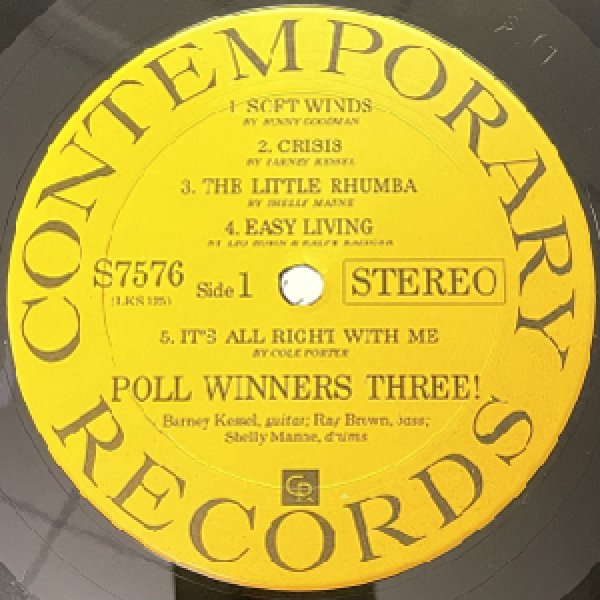 画像2: BARNEY KESSEL / SHELLY MANNE & RAY BROWN -  POLL WINNERS THREE ! (2)
