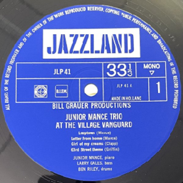 画像2: JUNIOR MANCE TRIO -  AT THE VILLAGE VANGUARD (2)