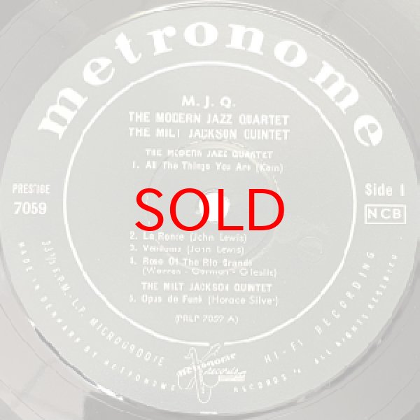 画像2: MODERN JAZZ QUARTET / MILT JACKSON QUINTET -  MJQ (2)