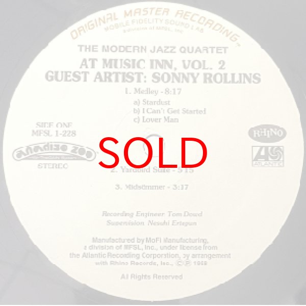 画像2: MODERN JAZZ QUARTET / SONNY ROLLINS -  AT MUSIC INN VOLUME 2 (2)