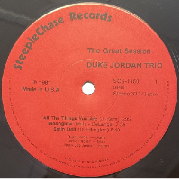 画像2: DUKE JORDAN TRIO -  THE GREAT SESSION (2)