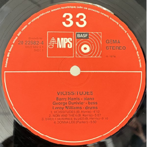 画像2: BARRY HARRIS TRIO -  VICISSITUDES (2)